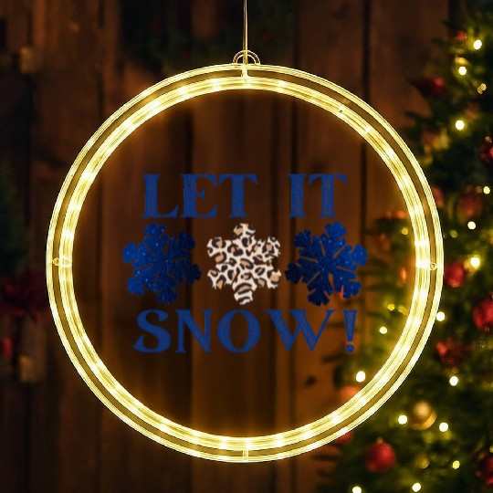 Let It Snow LED Christmas Window Lights