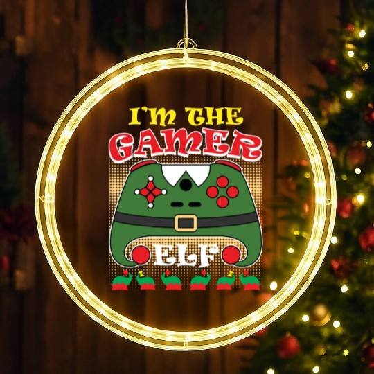 Christmas Gamer The Gamer Elf Video Player LED Christmas Window Lights