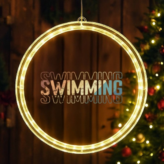Swimming Sport Training cool Hobby LED Christmas Window Lights