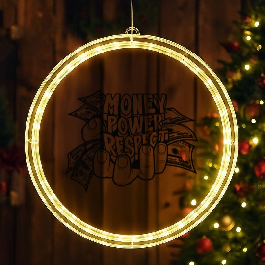 Money Power Respect LED Christmas Window Lights