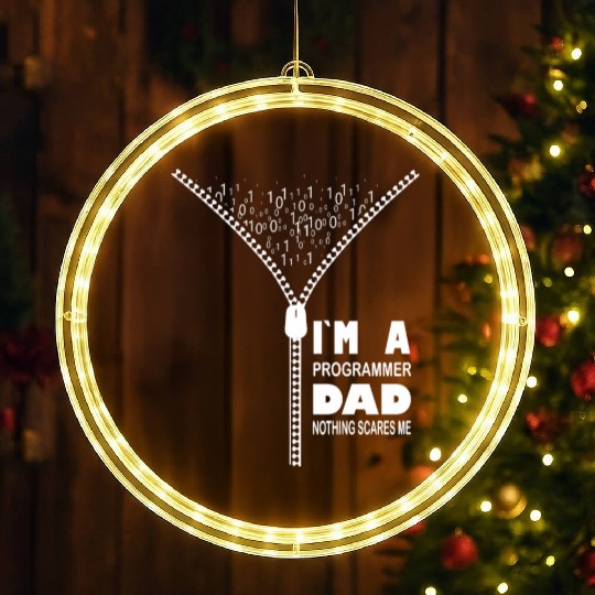 I`m a Programmer Dad Nothing Scares Me LED Christmas Window Lights
