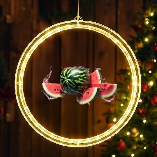 A burst watermelon. LED Christmas Window Lights
