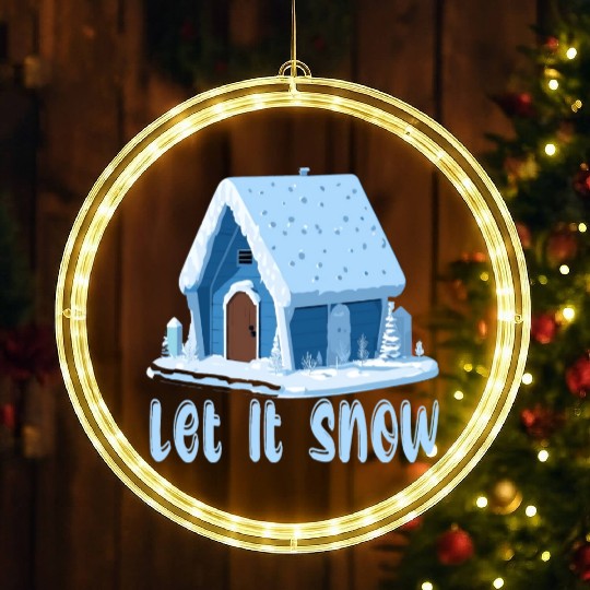 Let It Snow Winter LED Christmas Window Lights