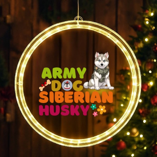 Siberian Husky Dog Husky Dog Lovers LED Christmas Window Lights