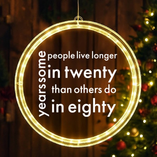 doctor who quotes ,some people live longer LED Christmas Window Lights