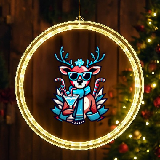cool reindeer LED Christmas Window Lights