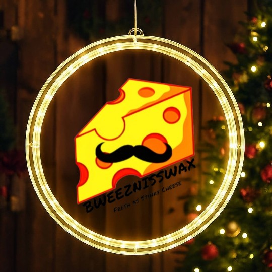 Bweeznisswax Fresh as Stinky Cheese Hat LED Christmas Window Lights