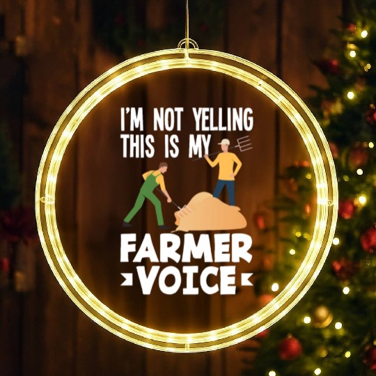 This Is My Farmer Voice Funny Farmer Gift LED Christmas Window Lights