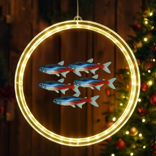 Neon Tetra Fish Bright Color Freshwater Sea Life LED Christmas Window Lights