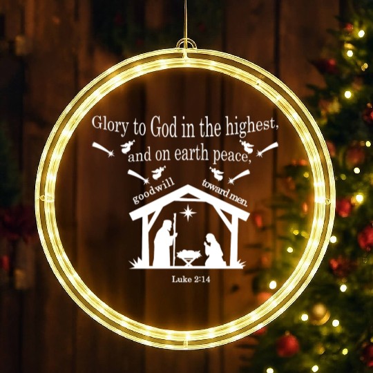 “Glory to God in the highest LED Christmas Window Lights