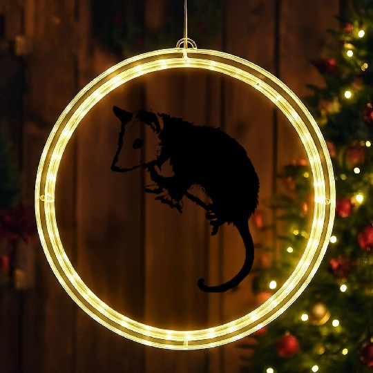 Possum Opossum LED Christmas Window Lights