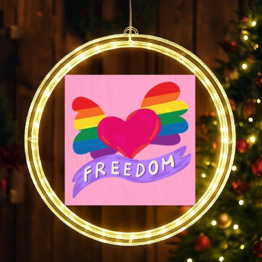 Love Freedom LED Christmas Window Lights