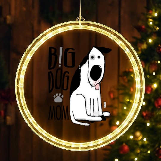 Big Dog Mom LED Christmas Window Lights
