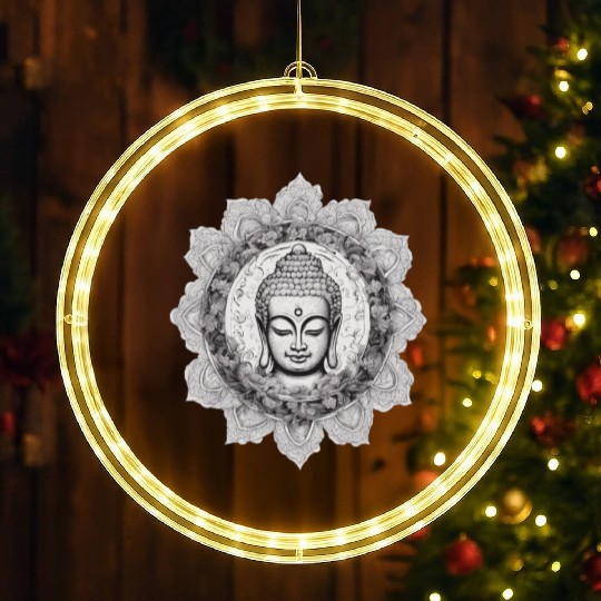 Zen Buddhism LED Christmas Window Lights