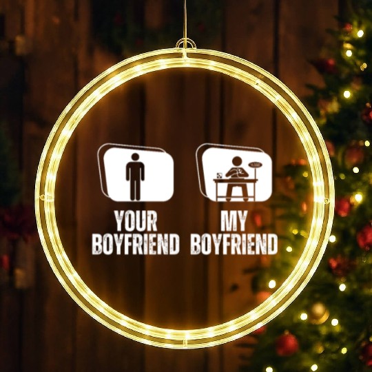 Speed Cube My Boyfriend Proud Girlfriend Funny LED Christmas Window Lights