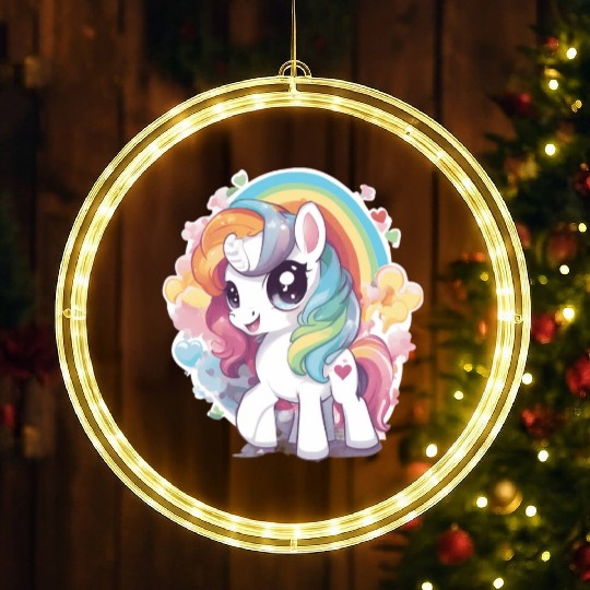 Cute Pony LED Christmas Window Lights