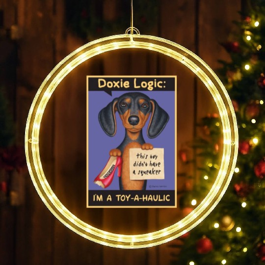 Dachshund Logic LED Christmas Window Lights