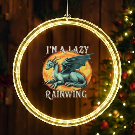 Chill Vibes Only: Lazy RainWing's Wings of Fire LED Christmas Window Lights
