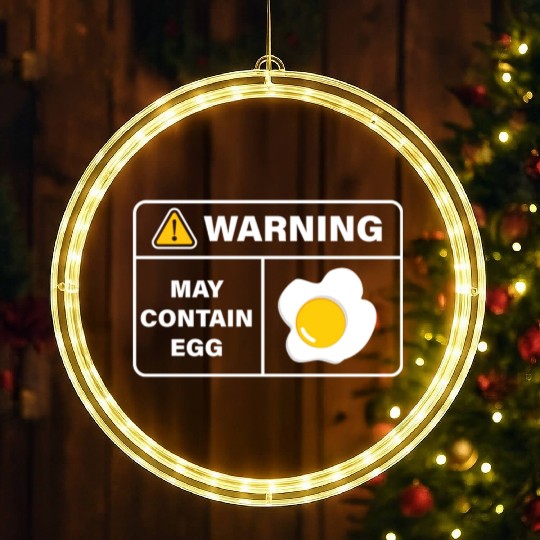 Fried Egg Lover Funny Foodie LED Christmas Window Lights