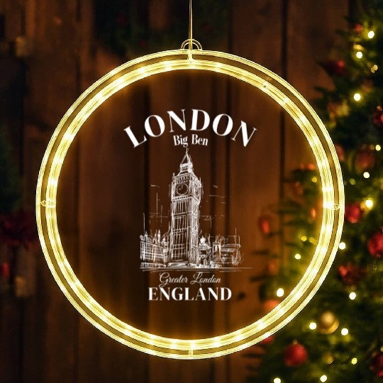 London Big Ben England LED Christmas Window Lights