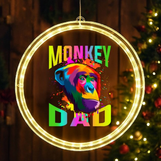 Monkey Dad LED Christmas Window Lights
