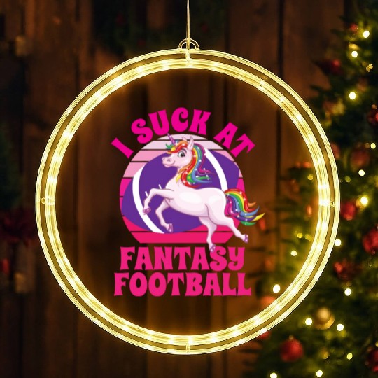 I Suck At Fantasy Football LED Christmas Window Lights