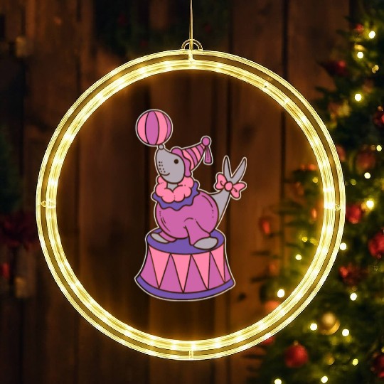 Circus Seal Animal Trainer Gift LED Christmas Window Lights