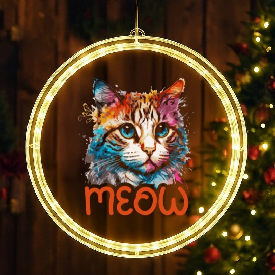 Meow LED Christmas Window Lights