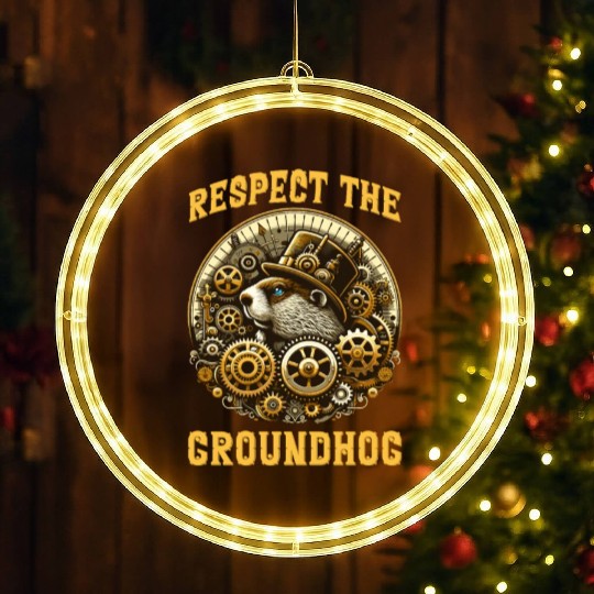 Groundhog Day 2024 Enthusiast February 2nd LED Christmas Window Lights