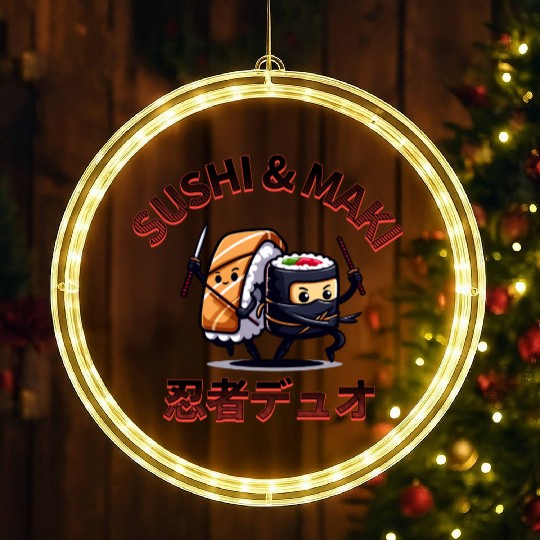 Sushi & Maki: The Ninja Duo LED Christmas Window Lights