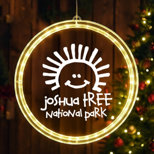 Joshua Tree National Park Souvenirs Gifts Vacation LED Christmas Window Lights