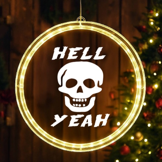 Stone Cold skull hell yeah LED Christmas Window Lights