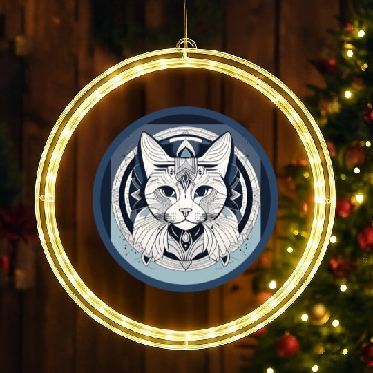 tiger cat LED Christmas Window Lights