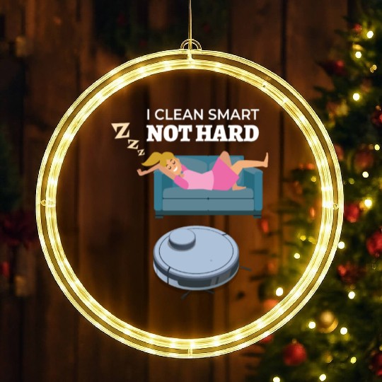 I Clean Smart Robot Vacuum Cleaner Robot LED Christmas Window Lights