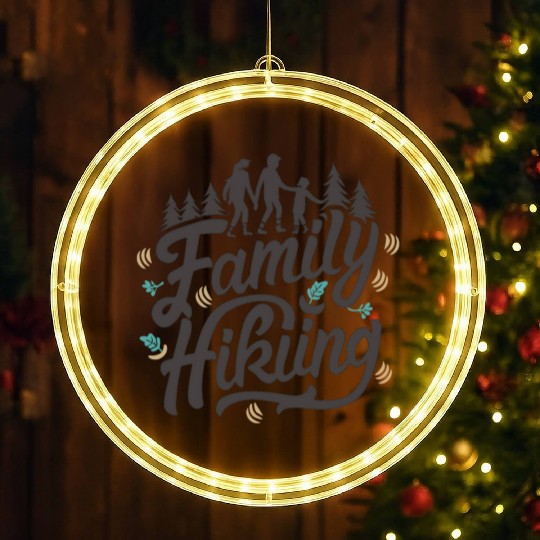 Family hiking fun LED Christmas Window Lights