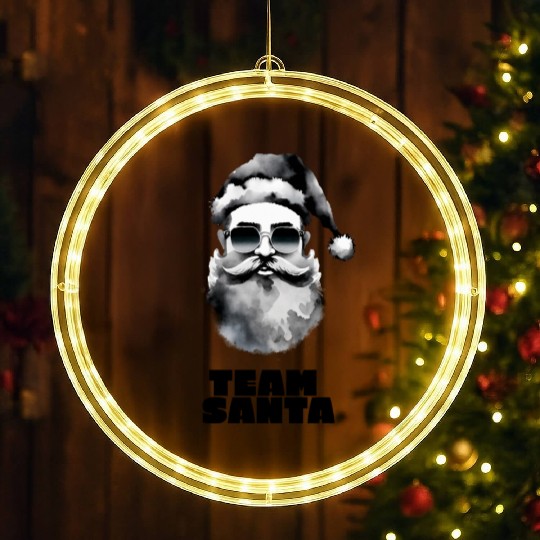 Team Santa LED Christmas Window Lights