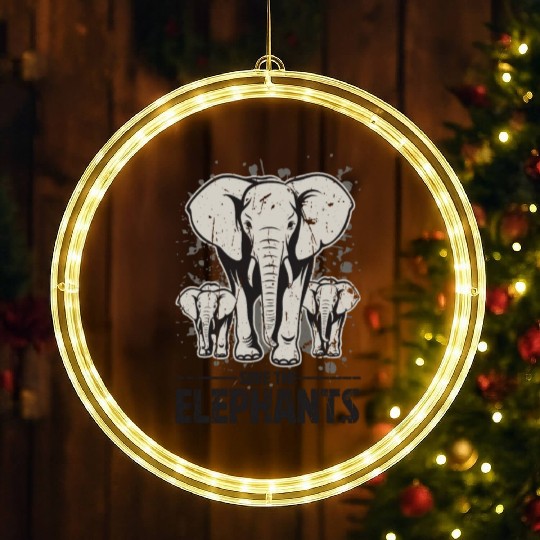 Save the Elephants - Elephant LED Christmas Window Lights