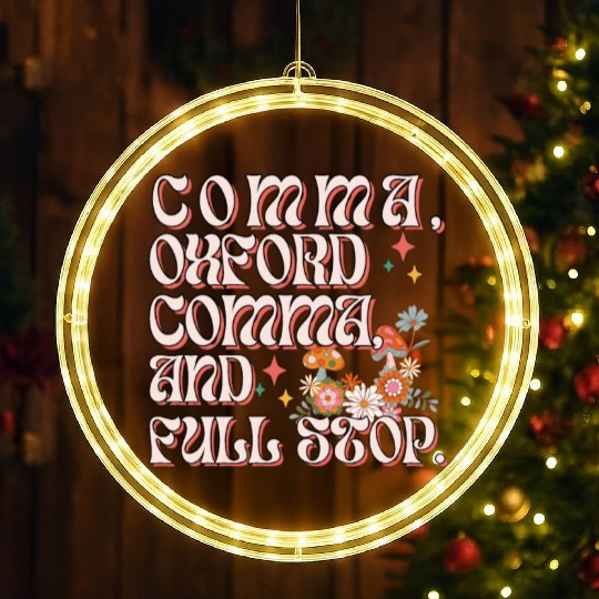 Oxford comma. For grammar students and teachers LED Christmas Window Lights