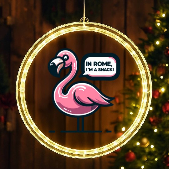 Flamingo Roman History Roman Empire Cuisine LED Christmas Window Lights