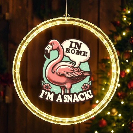 Flamingo Roman History Roman Empire Cuisine LED Christmas Window Lights