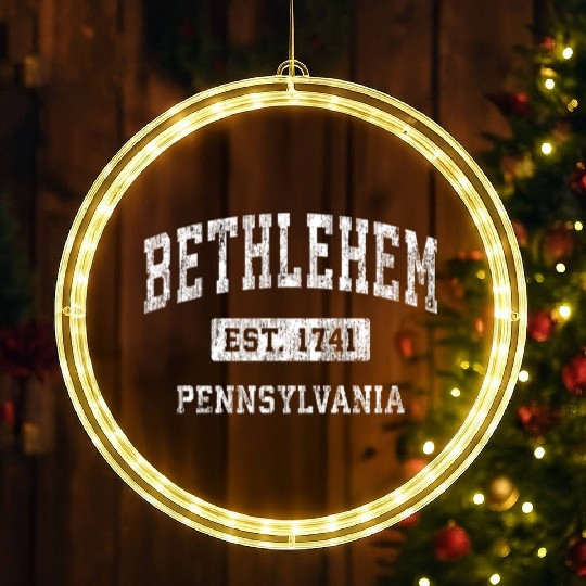 Bethlehem Pennsylvania Pa Established Sports LED Christmas Window Lights