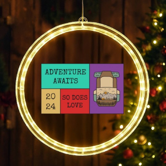 Adventure Awaits So Does Love LED Christmas Window Lights