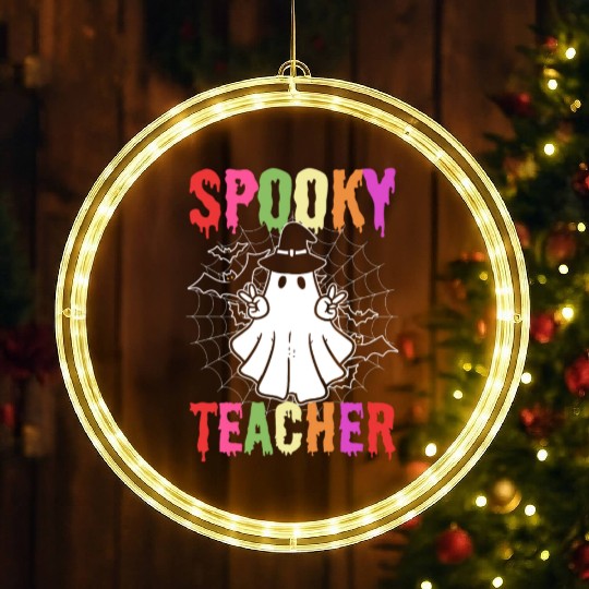 Spooky Teacher Preschool Teacher LED Christmas Window Lights