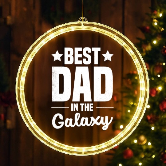 Best Dad in the Galaxy LED Christmas Window Lights