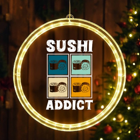 Sushi Delicious Kawaii Cuisine LED Christmas Window Lights
