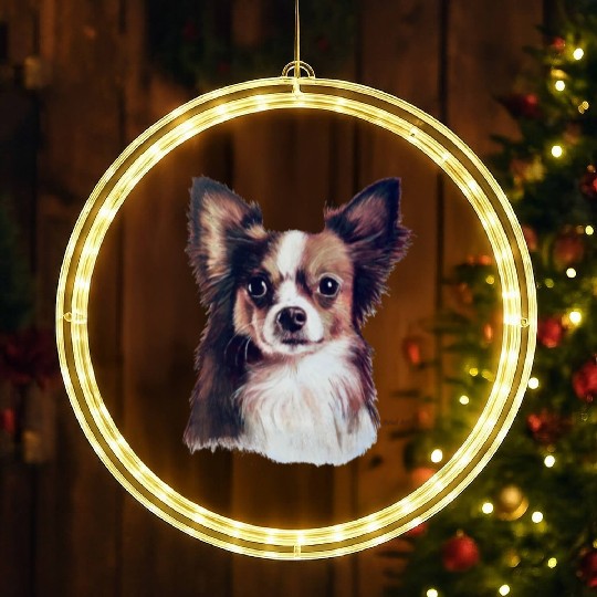 Chihuahua LED Christmas Window Lights