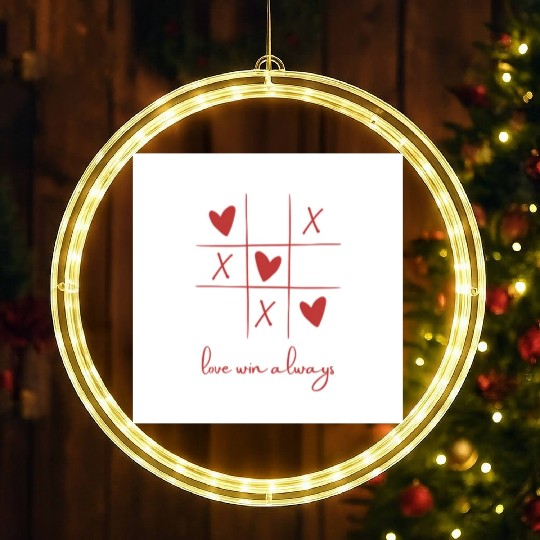 Beige Rouge Amour Saint Valentin LED Christmas Window Lights