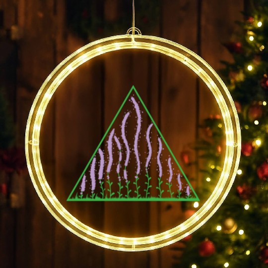 Lavender in a Triangle Plant Garden Fragrance LED Christmas Window Lights