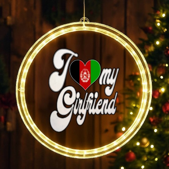 AfghanI Love My Afghanistan Girlfriend LED Christmas Window Lights