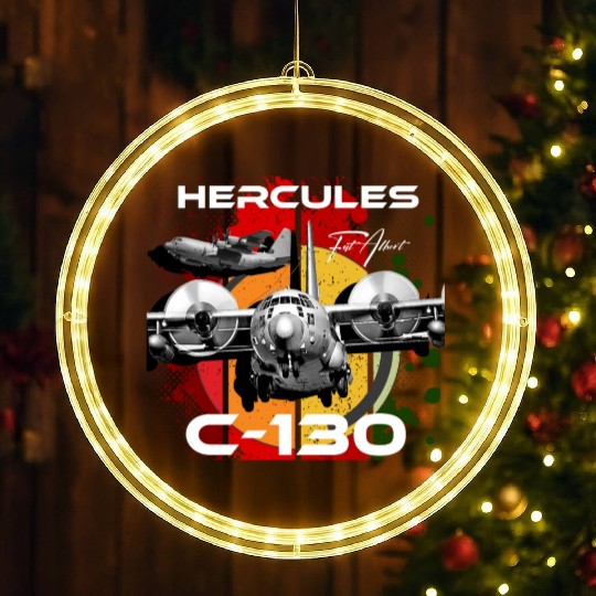 C-130 Hercules Military Aircraft LED Christmas Window Lights